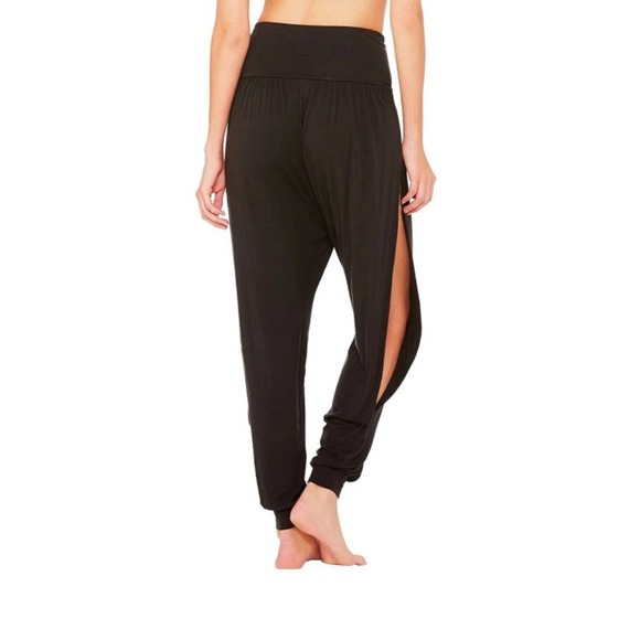 Alo Yoga Intention Side Split Slit Yoga Pants Black Size Medium - Picture 3 of 13